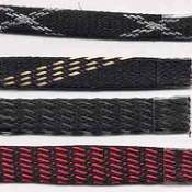 Expandable cable sleeve, 6mm black body gold strip